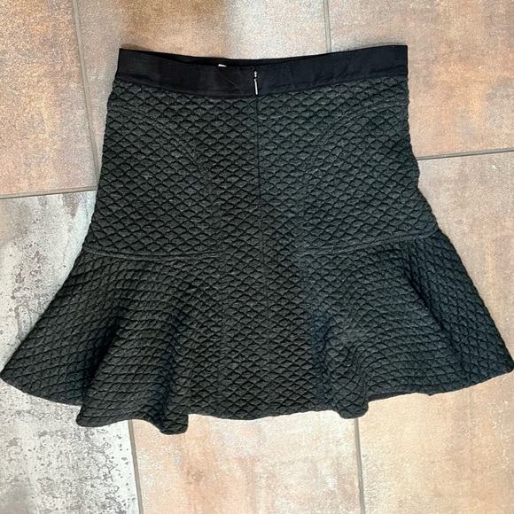 NWOT Rebecca Taylor charcoal textured  skirt - Picture 2 of 7